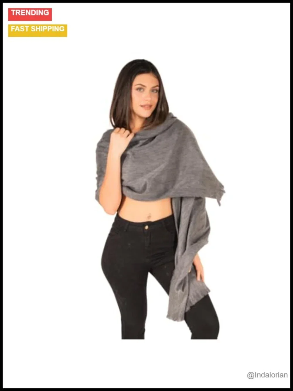Alpaca Wool Shawl Wrap - Unisex Fashion Blanket